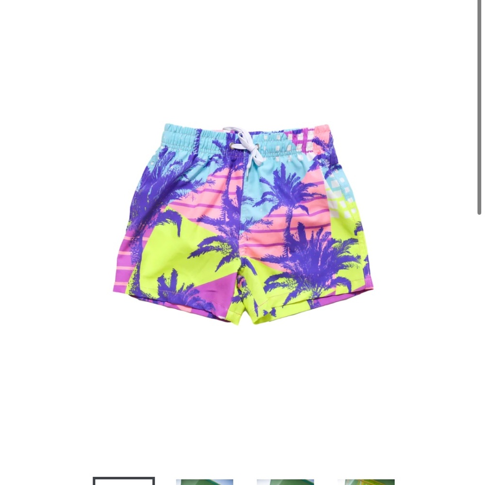 Blueberry bay 4t toddler boys swim trunks Miami vice print